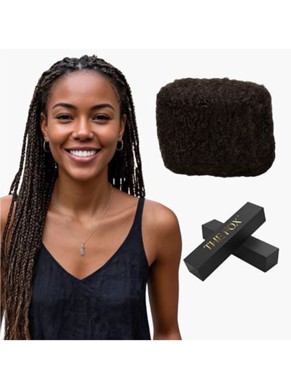 The Fox Afro kinky bulk human braiding hair